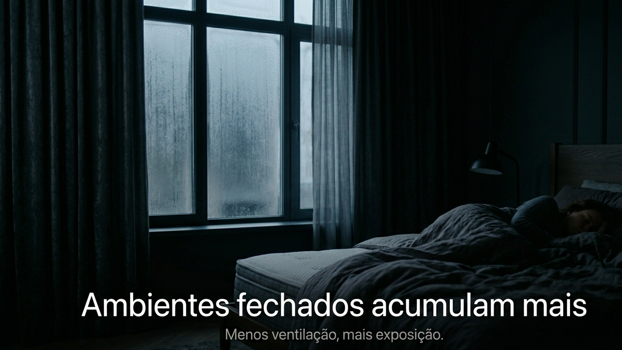 Ambientes fechados acumulam mais